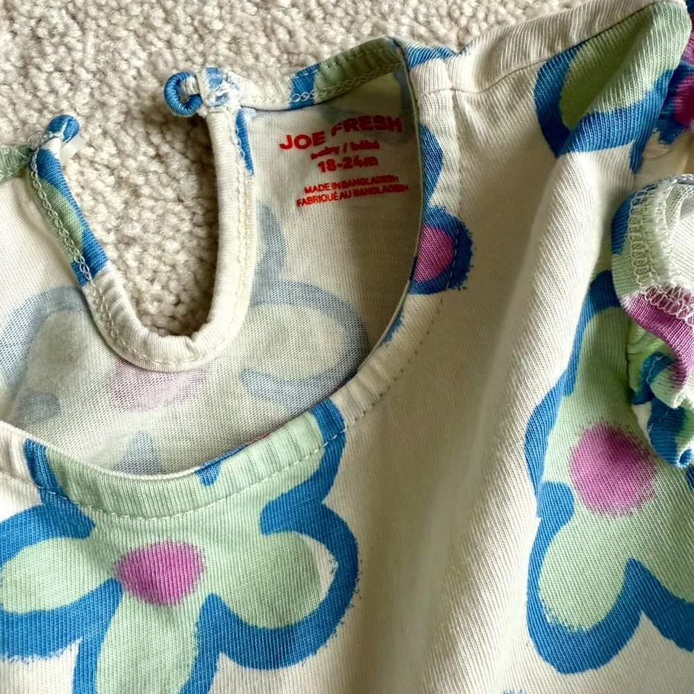Bundle Set of 2 Floral Print Dresses: 18-24 months - Picture 5 of 5